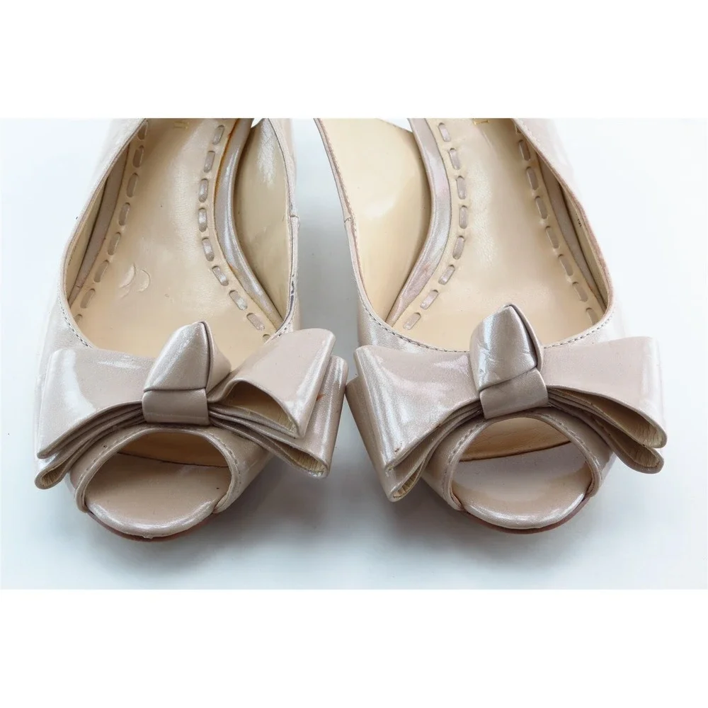 Enzo Angiolini Slingback Sandals Beige Synthetic‎ Women Shoes Size 7 Medium